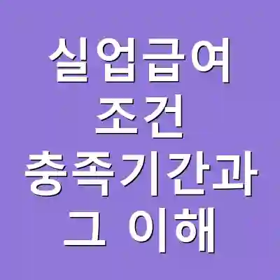 실업급여 조건 충족기간과 그 이해